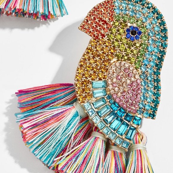 PAINTED RIO MACAW EARRINGS - Picture 2 of 3